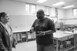 Antron, working in the kitchen...