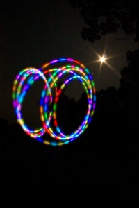 Spinning poi in a vacant lot...